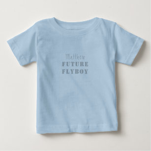 Future Flyboy Military Personalised  Baby T-Shirt