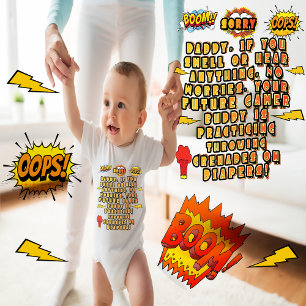 FUTURE GAMING BUDDY BABY BODYSUIT, GAMER DADY GIFT BODYSUIT