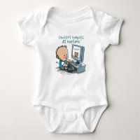 "Future Genius: AI Powered" Funny Baby Gifts