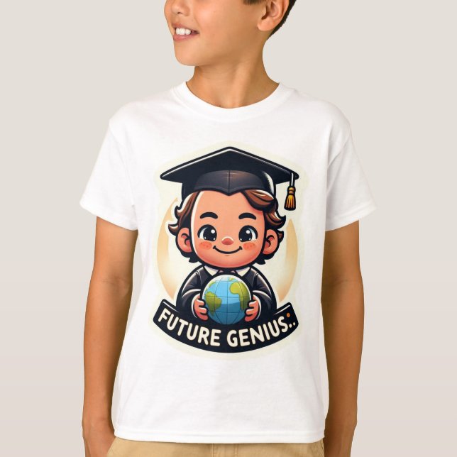 Future Genius " Back to school" Pun  T-Shirt (Front)