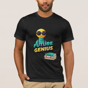 Future Genius - Smart Student Emoji with Books T-Shirt