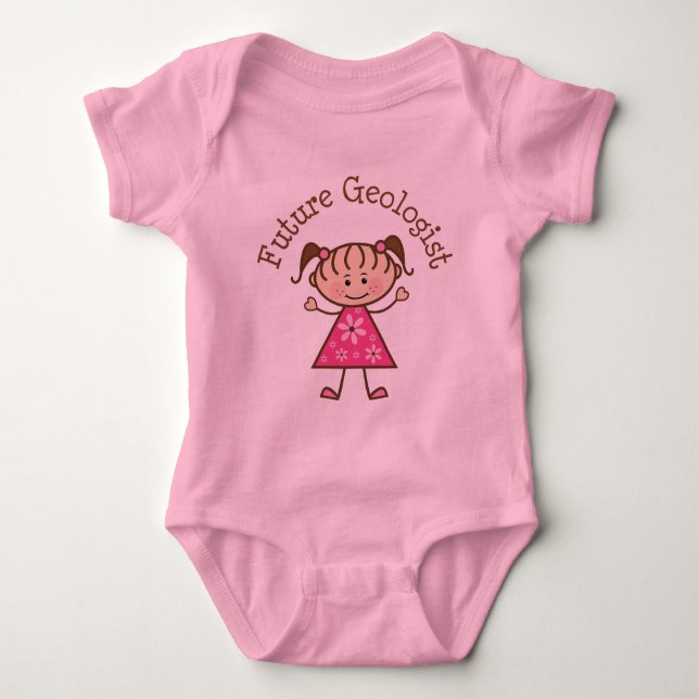 Future Geologist (Cute) Baby Bodysuit (Front)