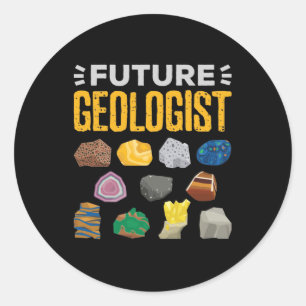 Future Geologist Geology Student Classic Round Sticker
