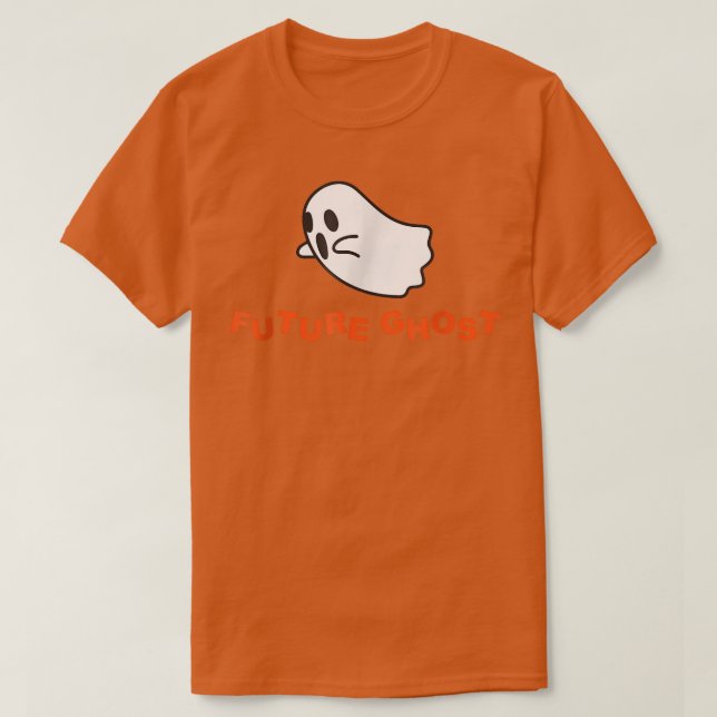 Future Ghost Funny Halloween Horror Design  T-Shirt (Design Front)