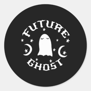 Future Ghost Tee Halloween Costume Boo Fortune Tel Classic Round Sticker