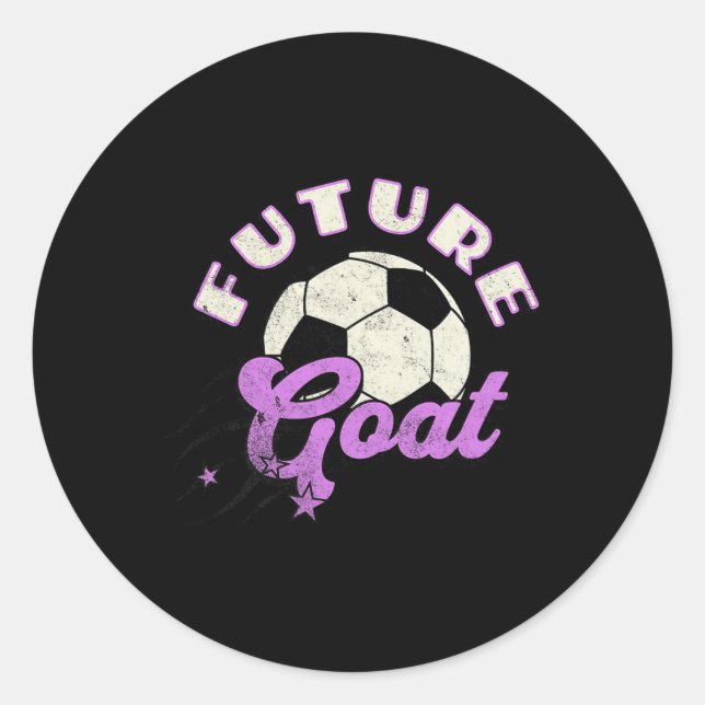 Future Goat Soccer  Classic Round Sticker (Front)