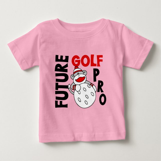 Future Golf Pro Sock Monkey Baby T-Shirt (Front)
