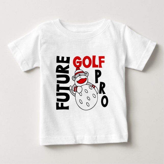 Future Golf Pro Sock Monkey Baby T-Shirt (Front)