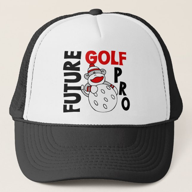 Future Golf Pro Sock Monkey Trucker Hat (Front)