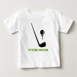 Future golfer club and ball black, green custom baby T-Shirt