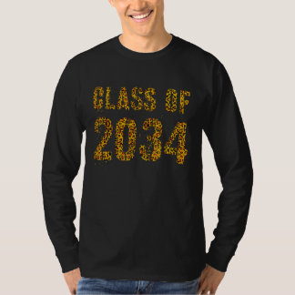 Future Graduation Class Of 2034 Leopard Print 1st  T-Shirt