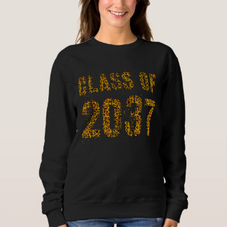 Future Graduation Class Of 2037 Leopard Print Pres Sweatshirt