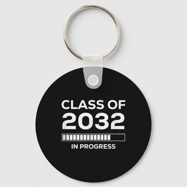 Future Graduation _ In Progress Cl Of 2032  Key Ring (Front)