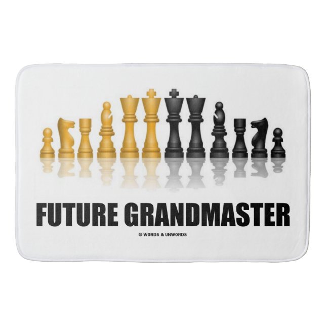Future Grandmaster Reflective Chess Set Bath Mat (Front)
