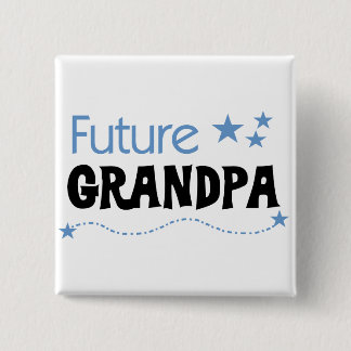 Future Grandpa Tshirts and Gifts 15 Cm Square Badge