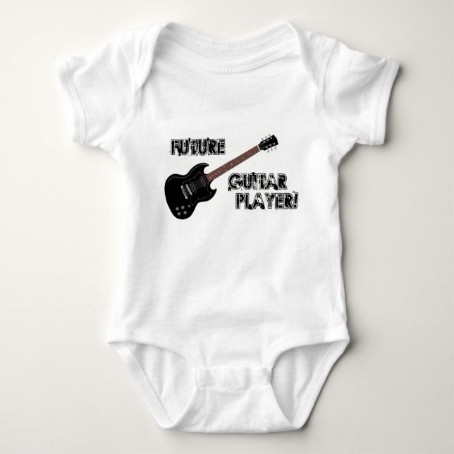 Future Guitar Player Baby Bodysuit (Front)