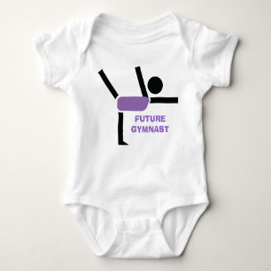Future gymnast, gymnastics performer custom baby bodysuit