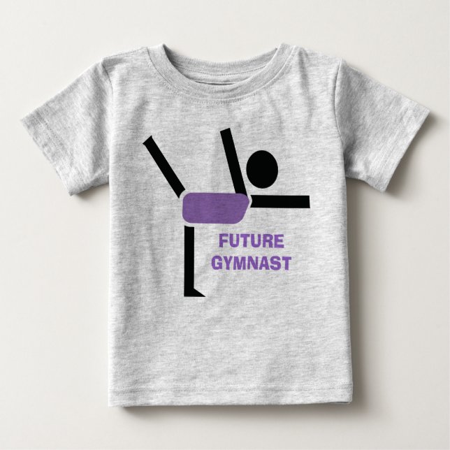Future gymnast, gymnastics performer custom baby T-Shirt (Front)