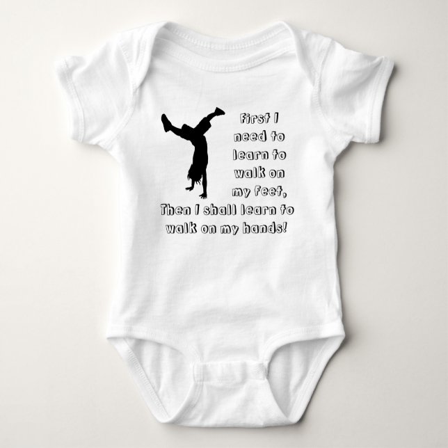 Future Handstander! Baby Bodysuit (Front)