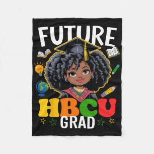 Future Hbcu Grad Afro Kids Black History Month Fleece Blanket