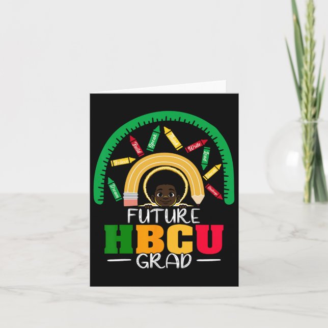 Future Hbcu Grad Black Boy Graduation Hbcu  Card (Front)
