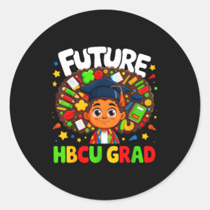 Future hbcu grad black girl kids funny graduation classic round sticker