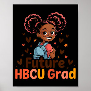 Future hbcu grad black girl kids graduation histor poster