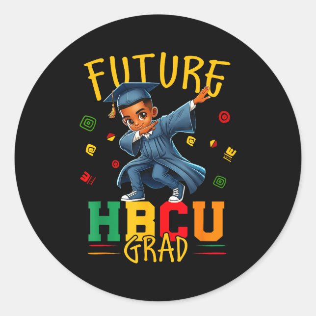 Future Hbcu Grad Black History Classic Round Sticker (Front)