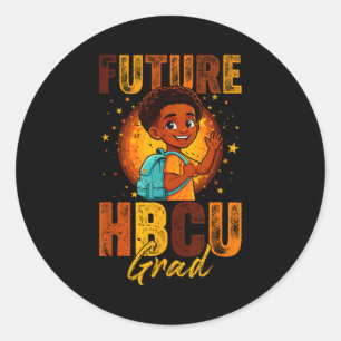 Future hbcu grad black history month black boys classic round sticker