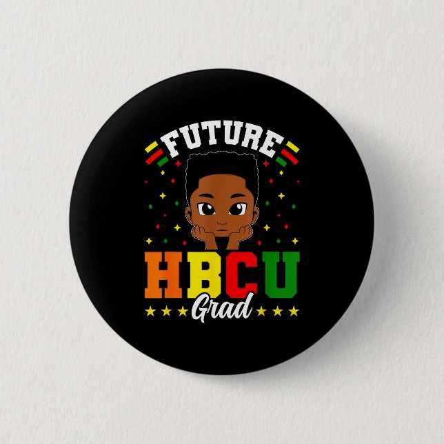 Future Hbcu Grad Boy Black Historically Black Coll 6 Cm Round Badge (Front)