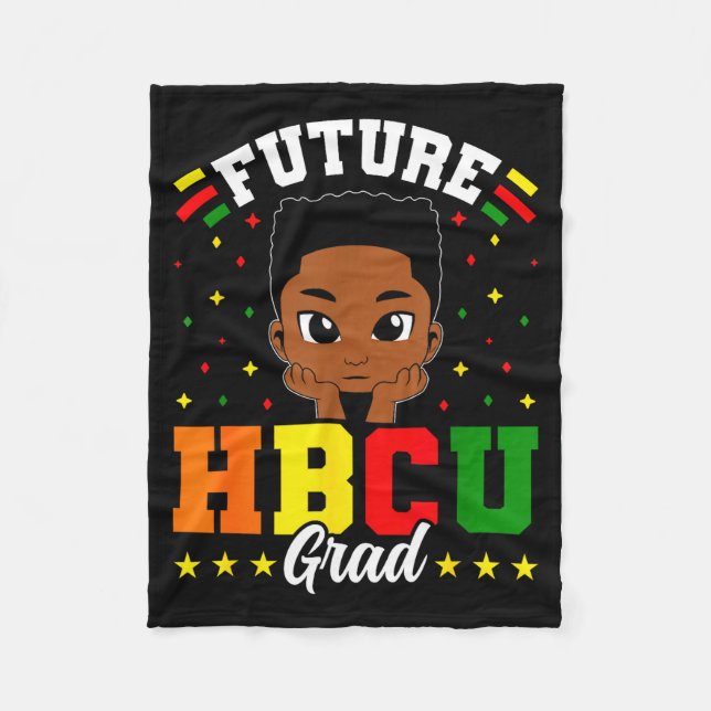 Future Hbcu Grad Boy Black Historically Black Coll Fleece Blanket (Front)