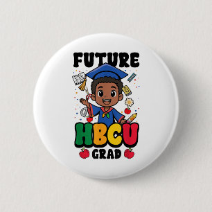 Future Hbcu Grad Boy Black History College Graduat 6 Cm Round Badge
