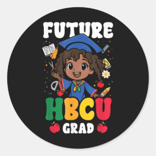 Future Hbcu Grad Girl Black History College Gradua Classic Round Sticker