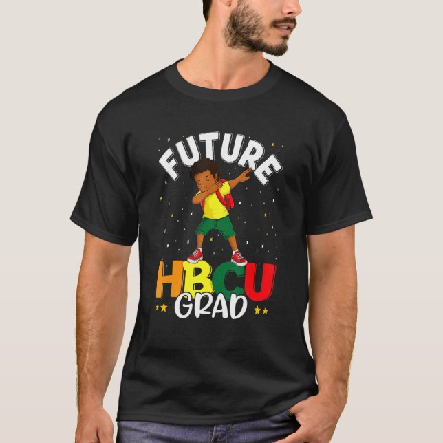 Future HBCU Grad Graduate Afro Black Boy College G T-Shirt (Front)