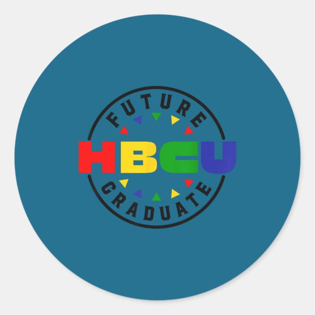 Future Hbcu Grad Historically Black Classic Round Sticker (Front)