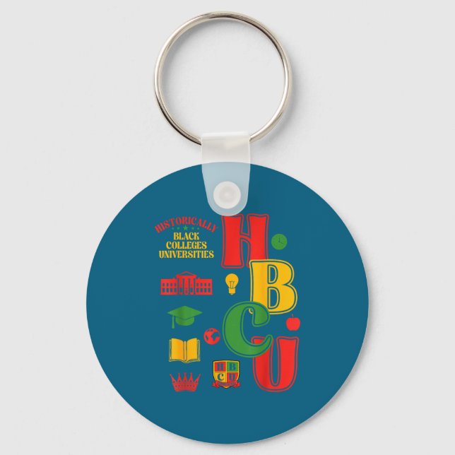 Future Hbcu Grad Historically Black Illustration Key Ring (Front)