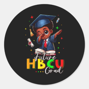 Future Hbcu Grad History Black Boy Graduation Hbcu Classic Round Sticker