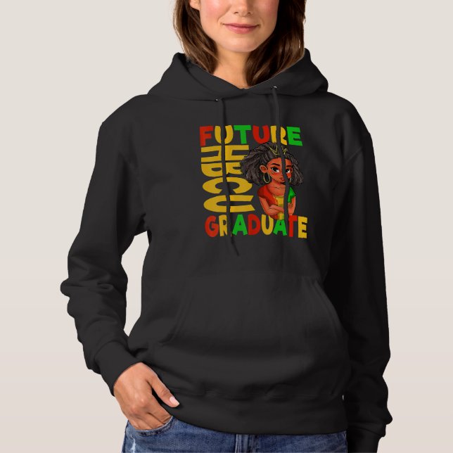 Future HBCU Grad History Black College Girl Youth  Hoodie (Front)