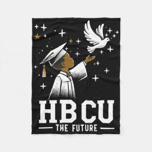 Future Hbcu Grad History Black College Youth Black Fleece Blanket