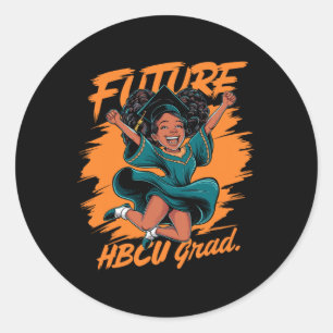 Future Hbcu Grad History Black College Youth Kids Classic Round Sticker
