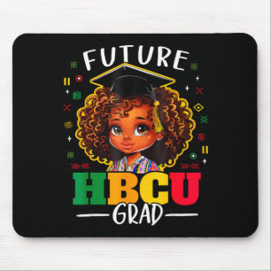 Future Hbcu Grad Kids Black Girl Afro Black Histor Mouse Pad