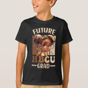 Future HBCU Grad Kids Black Girl Afro Black Histor T-Shirt