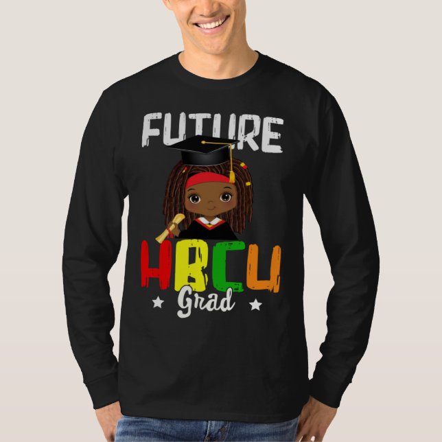 Future HBCU Grad Melanin Afro Black Girl College G T-Shirt (Front)