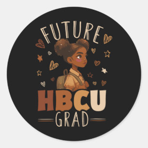Future Hbcu Grad Shirt - Afro Black Girl Graduatio Classic Round Sticker