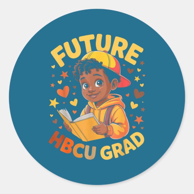 Future Hbcu Graduate Juneteenth School Classic Round Sticker (Front)