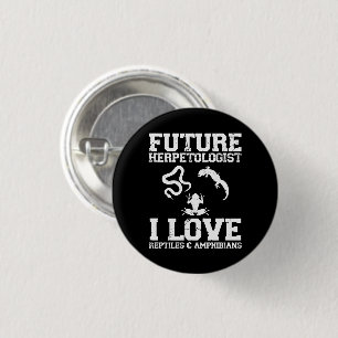 Future Herpetologist Herpetology Lover Amphibians 3 Cm Round Badge
