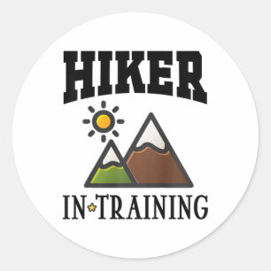 Future Hiker In Training Cute Hiking Classic Round Sticker