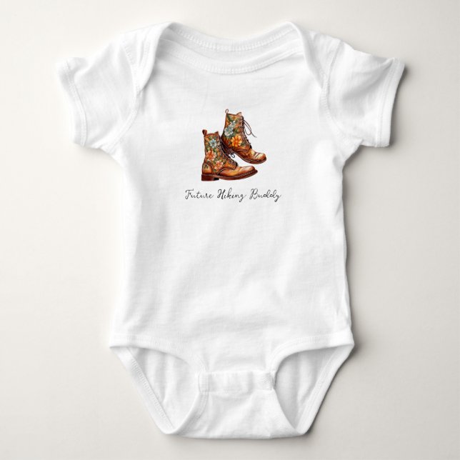 Future Hiking Buddy Boots Baby Bodysuit (Front)
