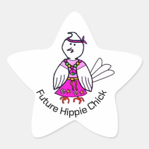 Future Hippie Chick Star Sticker