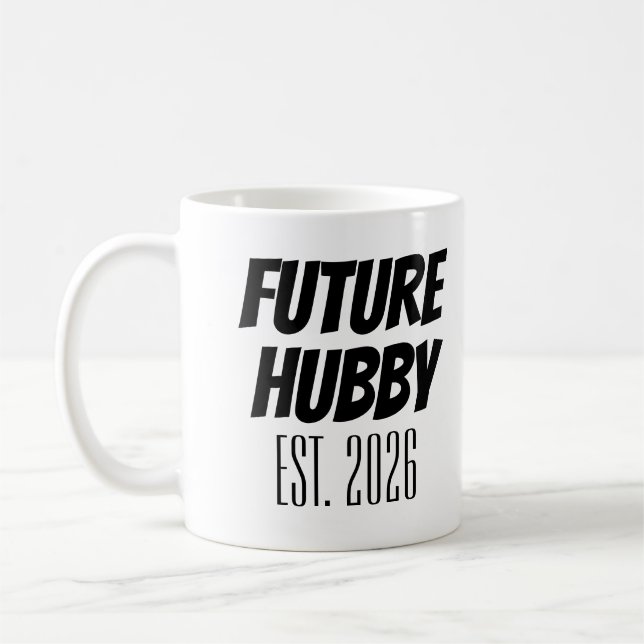 Future Hubby Est. 2024 Just Married New Husband Coffee Mug (Left)
